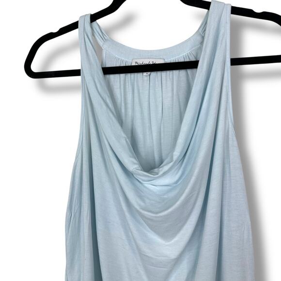 Michael Stars NWOT Anthropologie Light Blue Draped Cowl Halter Tank Top Small - Picture 4 of 8